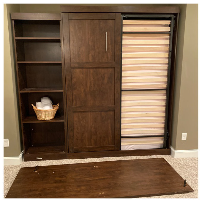 Wade Logan® Arlex Storage Murphy Bed, Space-Saving Wall Bed